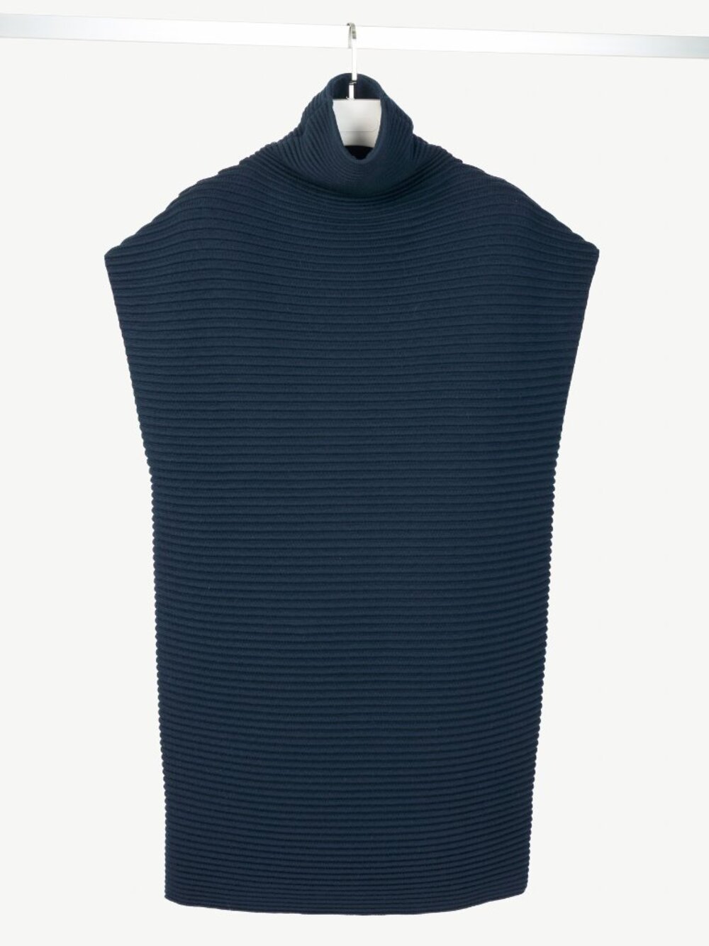Victoria Victoria Beckham Navy Funnel Neck Ottoman Sweater